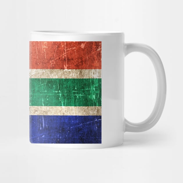 Vintage Aged and Scratched South African Flag by jeffbartels